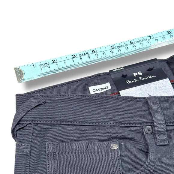 NWT Paul Smith Men’s Tapered Fit Jeans 31Rx31 Gray Trousers Stretch Cotton $300 - Picture 11 of 14